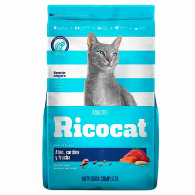 RICOCAT COMIDA PARA GATO PARA ADULTO DE ATUN SARDINA 9KG