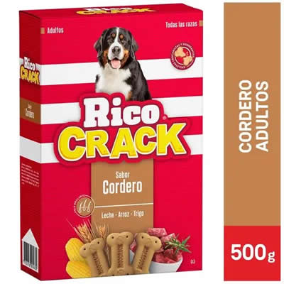 RICOCRACK GALLETAS CROCANTES Y HORNEADAS CORDERO PARA ADULTOS 500G