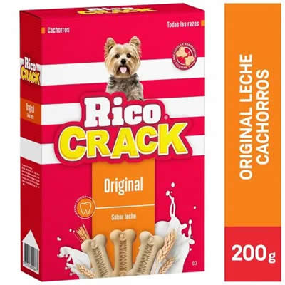 RICOCRACK GALLETAS CROCANTES Y HORNEADAS ORIGINAL CON LECHE PARA CACHORROS 200G