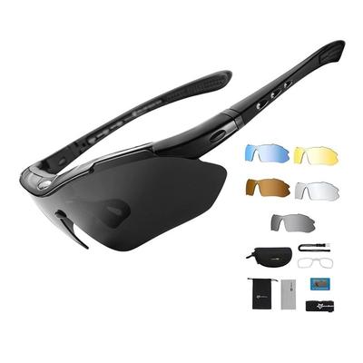 ROCKBROS - LENTES CICLISMO SET 5 EN 1 POLARIZADOS HD NIGHT VISION