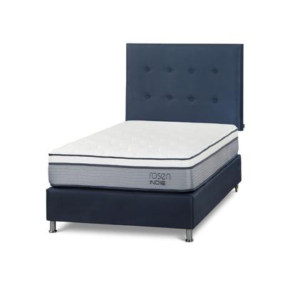ROSEN DORMITORIO AMERICANO INDIE 1.5 PLAZAS + RESPALDO WEST AZUL