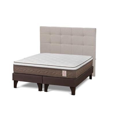 ROSEN DORMITORIO EUROPEO NS6 QUEEN + RESPALDO ISSEY NIEBLA - NEW STYLE 6