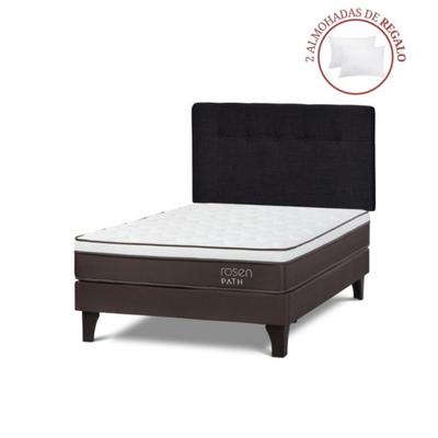 ROSEN DORMITORIO EUROPEO PATH 2 PLAZAS + RESPALDO N BENNET + 2 ALMOHADAS