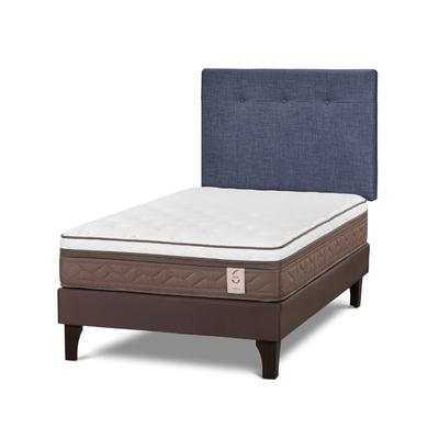 ROSEN - DORMITORIO EUROPEO NS6 1.5 PLAZAS + RESPALDO N.BENNET DENIM - NEW STYLE 6