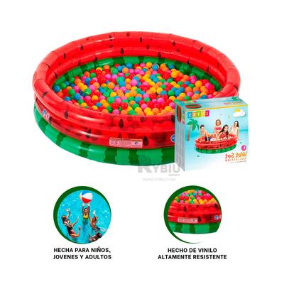 RYBIU-IMPORT PILETA RECREATIVA MULTICOLOR + REGALO LIGAS PARA PEINAR