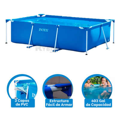 RYBIU-IMPORT PILETA RECREATIVA TONO CELESTE Y+REGALO LIGAS PARA PEINAR