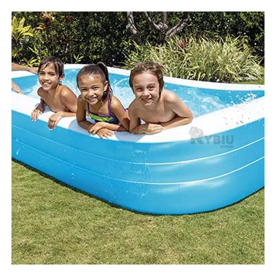RYBIU-IMPORT PISCINA FORMA RECTANGULAR PARA AGUA CIRCULAR EN CELESTE