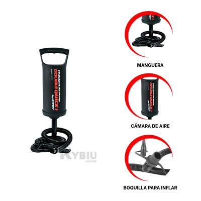RYBIU IMPORT - INFLADOR FACIL DE USAR CON MANGUERA Y+REGALO STICKERS