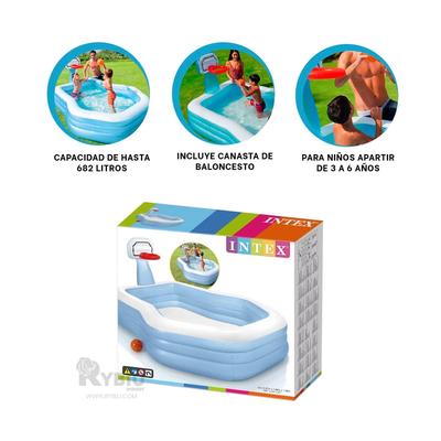 RYBIU-IMPORT - PILETA ACOLCHADA PARA NIÑOS Y+REGALO LIGAS PARA PEINAR