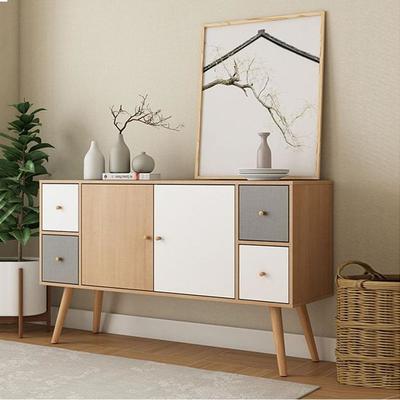 R&R MUEBLES APARADOR MODERNO SHAGUI MULTICOLOR 2 PUERTAS 4 CAJONES