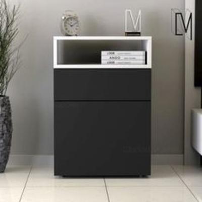R&R MUEBLES VELADOR MODERNO SAUL 1 CAJON 1 PUERTA