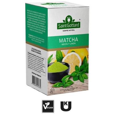 SAINT GOTTARD TE VERDE DE MENTA Y LIMON MATCHA CAJA 20UN