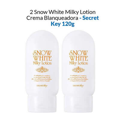 SECRET KEY PACK 2 DESMAQUILLANTE FACIAL SNOW WHITE MILKY LOTION 120 GR