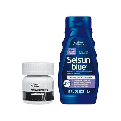 SELSUN BLUE FINASTERIDE 1MG X 60 CAPSULAS + SHAMPOO ACONDICIONADOR ANTICASPA SULF. DE SELENIO 1%