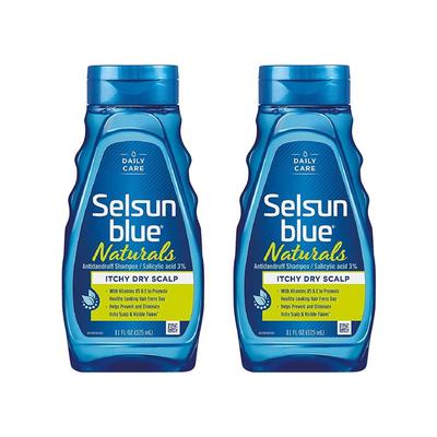 SELSUN BLUE NATURALS SHAMPOO ANTICASPA ACIDO SALICILICO 3% 2 UNIDADES