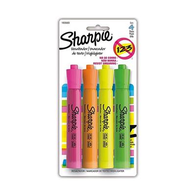 SHARPIE RESALTADOR TANK COLORES SURTIDOS X4