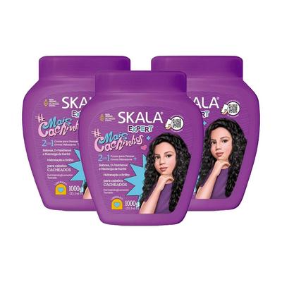 SKALA CREMA 1000G TRATAMIENTO CAPILAR MAIS CACHINHOS EXPERT 3 UNID