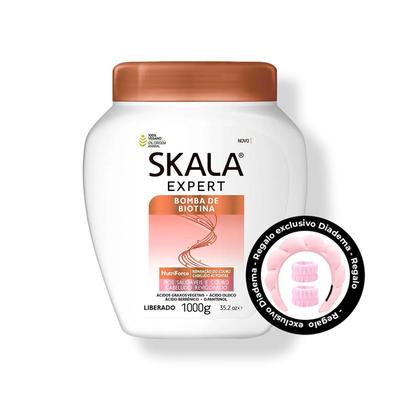 SKALA CREMA CAP. BOMBA BIOTINA CURL GIRL VEGANA + R. DIADEMA Y MUÑEQUERA