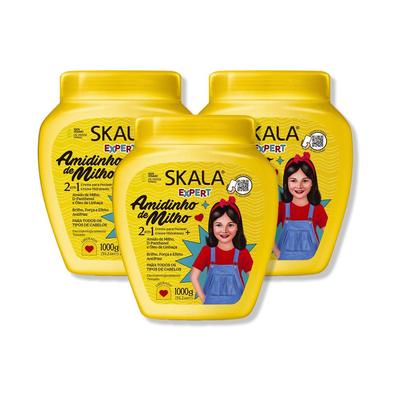 SKALA CREMA TRATAMIENTO CAPILAR AMIDINHO DE MILHO KIDS EXPERT 1000G 3 UNID