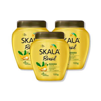 SKALA MASCARA 1000G TRATAMIENTO 2 EN 1 BANANA E BACURI 3 UNID