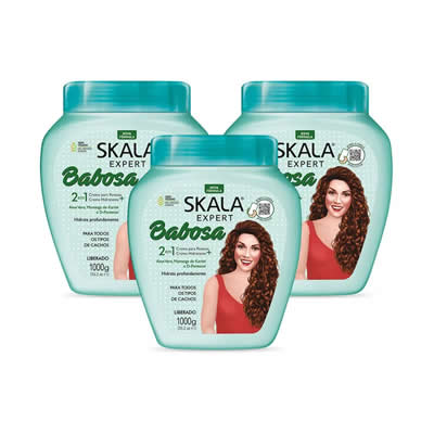 SKALA MASCARA 1000G TRATAMIENTO 2 EN 1 EXPERT BABOSA ALOE VERA POTE 3 UNID