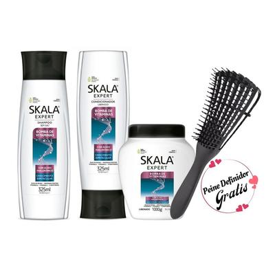 SKALA PACK BOMBA DE VITAMINAS CON ACIDO HIALURONICO + CEPILLO DEFINIDOR GRATIS
