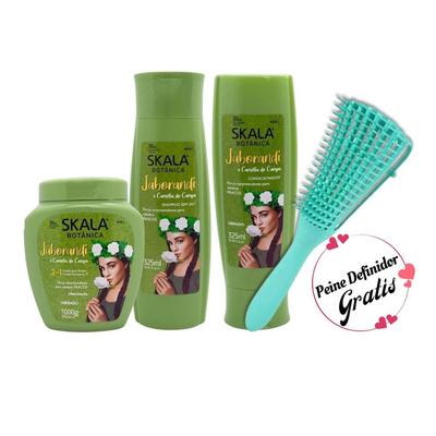 SKALA PACK JABORANDI Y CAMELIA BOTANICA FORTALECEDOR + CEPILLO DEFINIDOR GRATIS