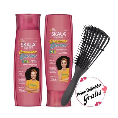 SKALA SHAMPOO-ACONDICIONADOR DIVINO POTINHO PARA NIÑOS + CEPILLO DEFINIDOR GRATIS