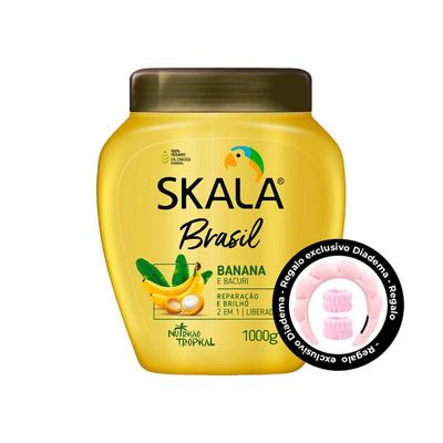 SKALA TRATAMIENTO 2 EN 1 BANANA E BACURI + REGALO DIADEMA Y MUÑEQUERAS