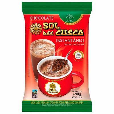 SOL DEL CUSCO CHOCOLATE PARA TAZA INSTANTANEO CANELA Y CLAVO 90G