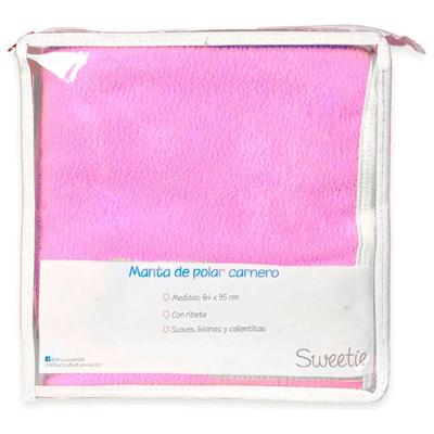 SWEETIE MANTA POLAR CARNERO CON RIBETE 84 X 95 CM