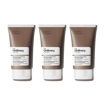THE ORDINARY MINERAL UV FILTERS SPF 30 + ANTIOXIDANTS 50ML 3 UNIDADES