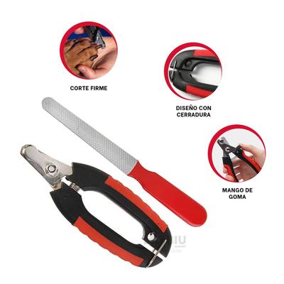 TIJERAS PARA MASCOTAS EN TONO ROJO Y+POST-IT ADHESIVOS