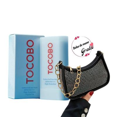 TOCOBO PROTECTOR SOLAR BARRA SPF50+PA++++ COTTON + CARTERA REGALO SET CUIDADO FACIAL
