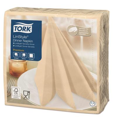 TORK SERVILLETA TIPO TELA LINSTYLE CREMA X 50UN