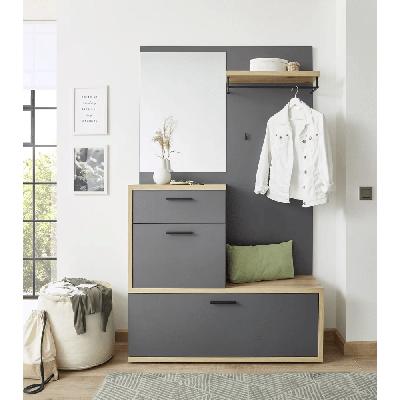 TU MESITA ARMARIO COMPLETO GUARDARROPA MALOY COLOR DUNA/GRIS