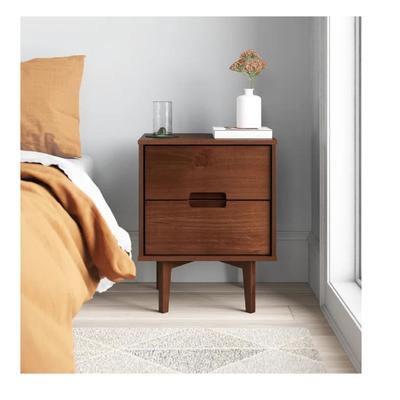 TU MESITA MESA DE NOCHE VELADOR ARLETTE MELAMINA 18MM COLOR HAYA 2 CAJONES