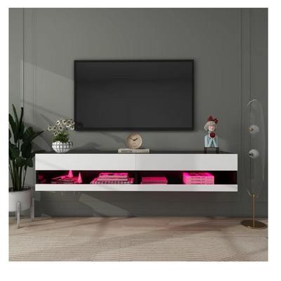 TU MESITA MESA DE TV FLOTANTE 77 LORIA MELAMINA 18MM 2 PUERTAS COLOR LED
