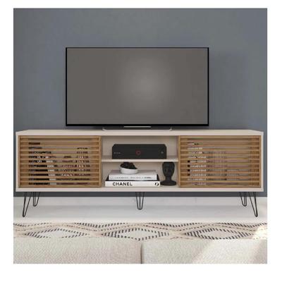 TU MESITA MESA DE TV MODERNA FLORENCIA 70 MELAMINA 18MM COLOR /DUNA 2 PUERTAS CORREDIZAS