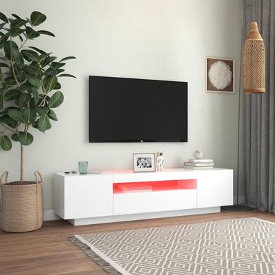 TU MESITA MESA DE TV URIEL CON LED 3 PUERTAS