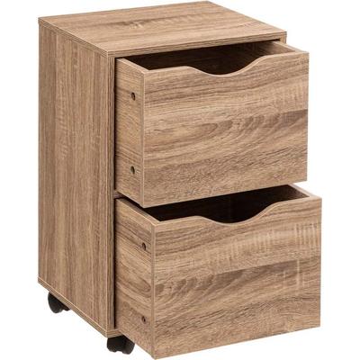 TU MESITA VELADOR MESA DE NOCHE FRANCIS CON RUEDAS 2 CAJONES