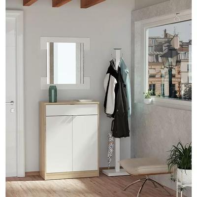 TU MESITA ZAPATERA MODERNA BERLINA 2 PUERTAS 1 CAJON BERLINA