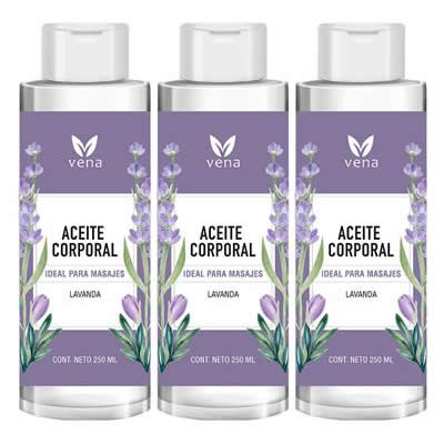VENA 3 ACEITE CORPORAL LAVANDA 250 ML C/U