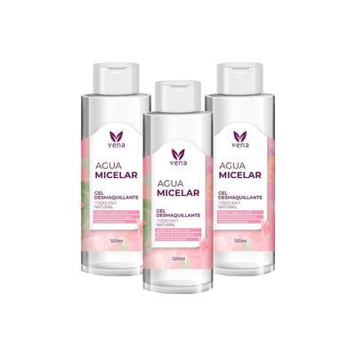 VENA 3 AGUA MICELAR EN GEL 120 ML C/U