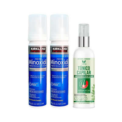 VENA TRATAMIENTO 1 UNIDAD MINOXIDIL ESPUMA 5% KIRKLAND 60ML + TONICO CAPILAR 120ML