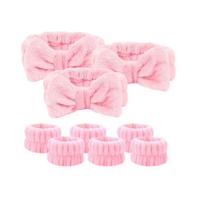 VINCHA DE BAÑO CON MOÑO + PULSERAS DE MUÑECA 3 UNIDADES