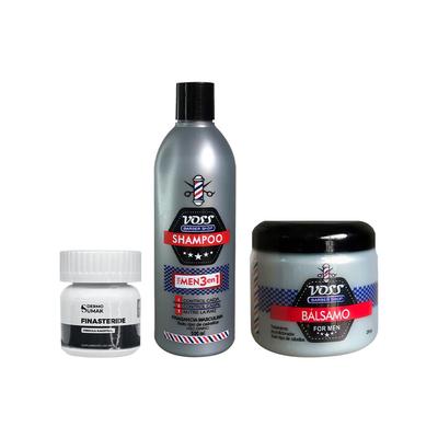VOSS FINASTERIDE 1MG X 60 CAPSULAS + SHAMPOO VOSS 500ML + ACONDICIONADOR DE BALSAMO VOSS 250GR