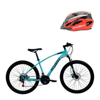 XCLUSIVE - BICICLETA ACERO ARO 26 TN DISCO MECANICO + CASCO ROJO