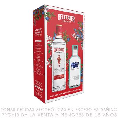 BEEFEATER GIN LONDON DRY 700ML + ABSOLUT VODKA 375ML 700ML + 375ML