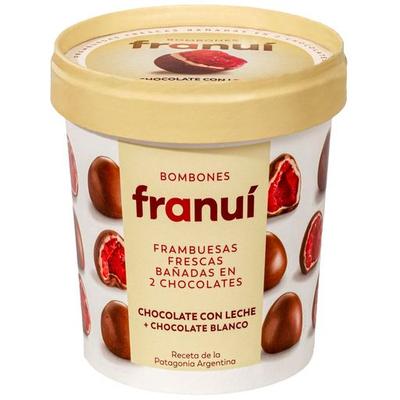 BOMBONES FRANUÍ CHOCOLATE CON LECHE Y CHOCOLATE POTE X 150G
